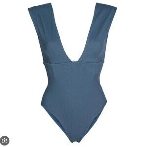 Ribbed one piece swimsuit